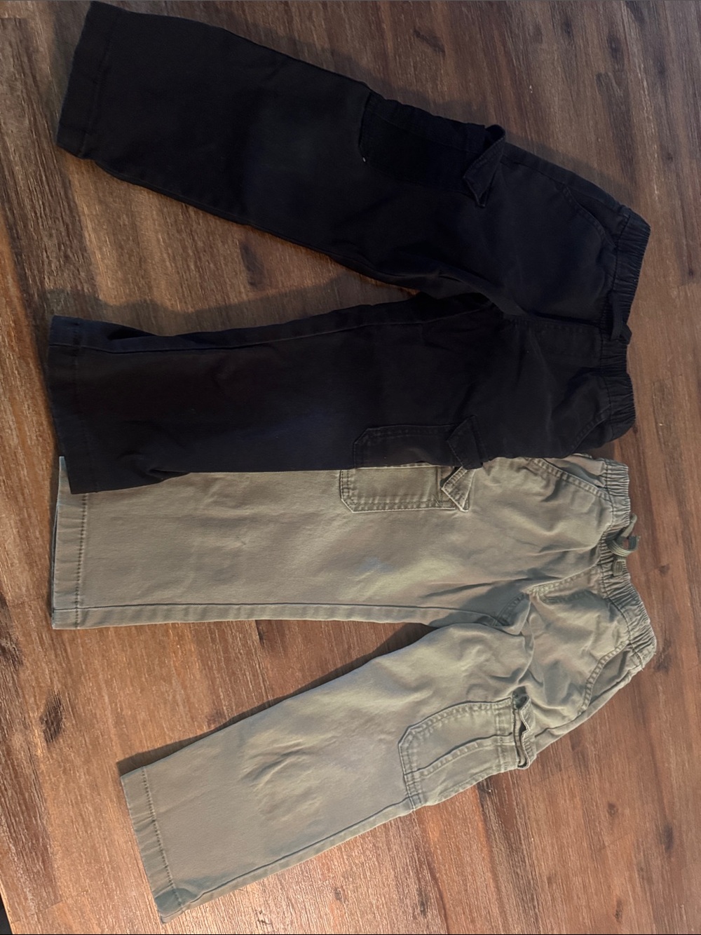 Cat and Jack Boys Casual Cargo Pants - Black & Green